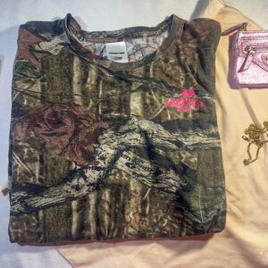 Women's Mossy Oak Long Sleeve Camo T-Shirt Realtree AP & Infinity Patterns,Sz L